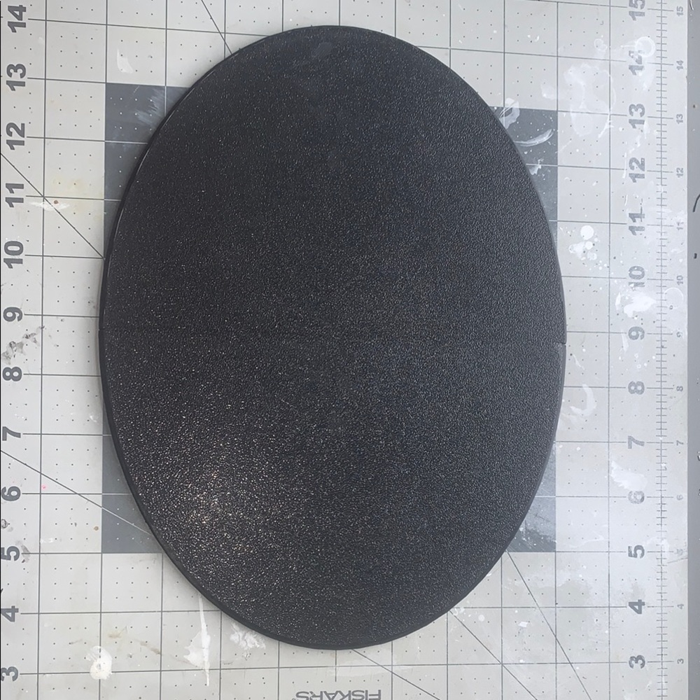Black Oval Base 280mm x 210 mm for Warhammer W40k AoS Wargames Tabletop Minis